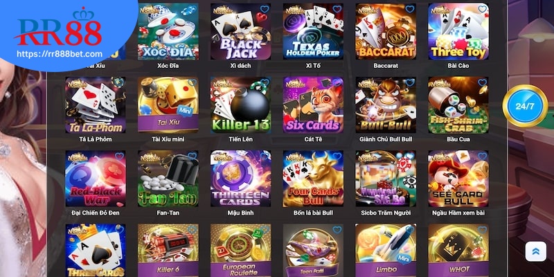 Hình ảnh các game bài hấp dẫn tại RR88