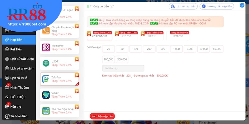 Sử dụng ZaloPay nạp tiền với ba bước